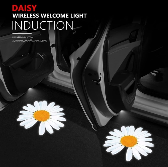 2 New Daisy Wireless Car Door projector lights no tools needed to install - Picture 1 of 1